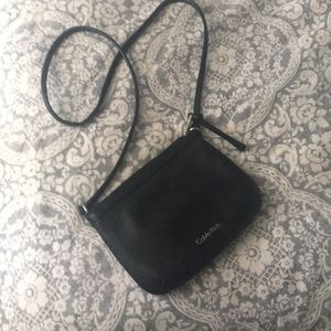 Calvin Klein black leather purse